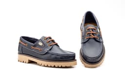 Kiowa Men's Shoes Navy Leather Boat Shoes Élégance ref. 802