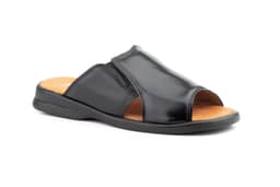 Sandalia Hombre Piel Negro Elásticos Nautic JAM ref. 1502
