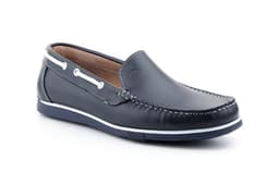 Men's Navy Leather Boat Shoes Nautic JAM ref. 150n