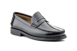 Zapatos Hombre Piel Negro Castellano Suela de Goma Cosida Castellanos JAM ref. 1000