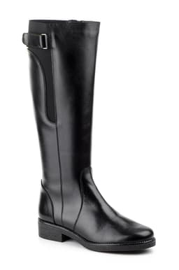 Women's Boots Black Leather Elastic Strap Buckle JAM ref. 1017