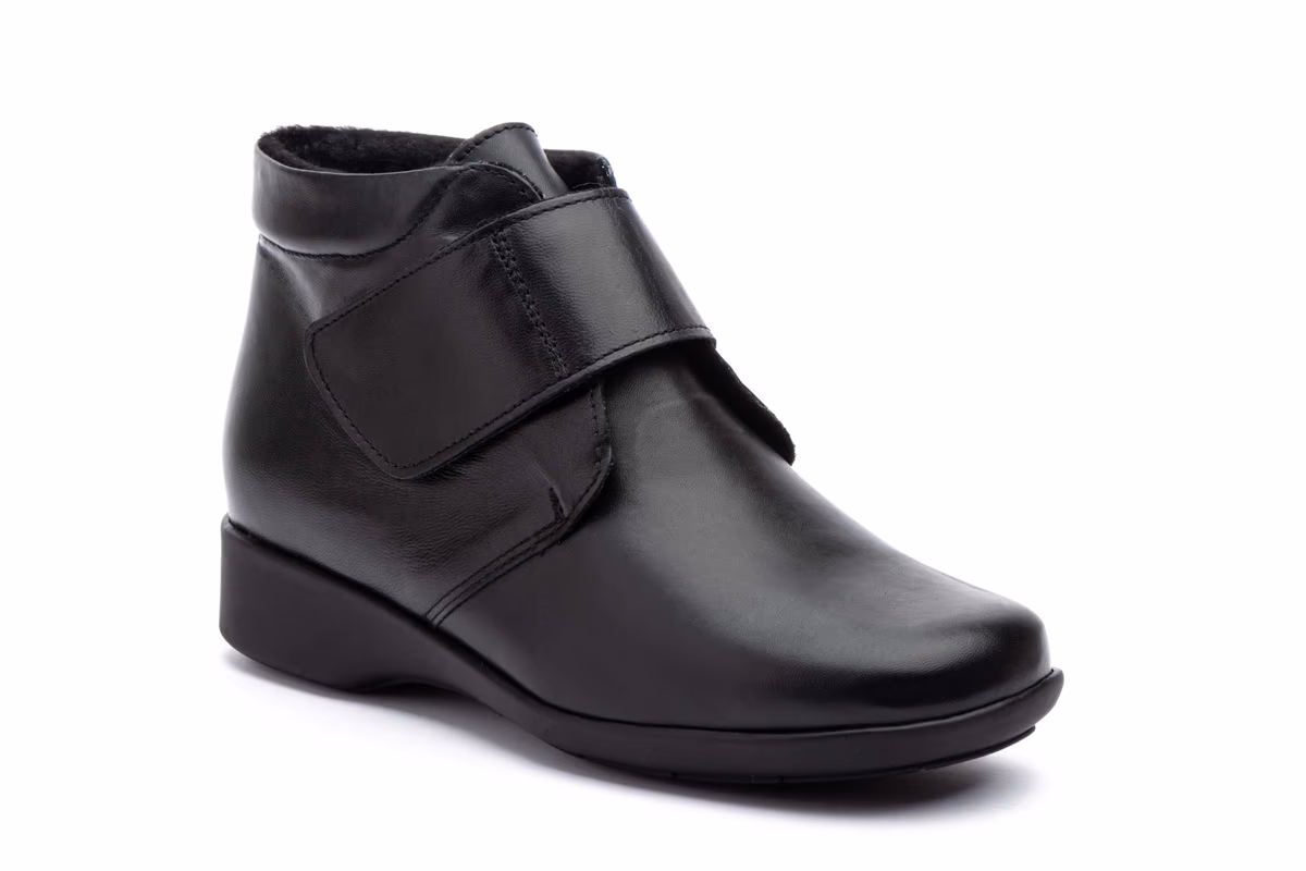 Botines Mujer Piel Negro Cuña Morxiva ref. 801