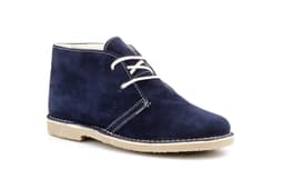 Botines Pisa Mierdas Hombre Piel Serraje Marino Cordones Borreguillo Cosido Billi Vicente Garbán ref. 6012