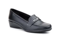 Zapatos Mujer Piel Negro cuña Alto Estilo ref. 621