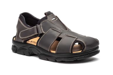 Men's Brown Leather California Sandal Morxiva Morxiva ref. 7003