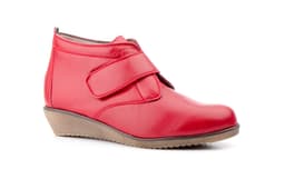 Botín Mujer Piel Rojo Alto Estilo ref. 397