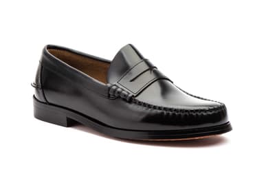 Men's Black Leather Shoes with Leather Sole Castellanos Ibérico ref. 1003