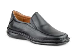 TALLA ESPECIAL Zapatos Hombre Piel Negro Elásticos Suela Cosida Cactus ref. 60101 XXL