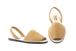 Menorquinas Mujer Piel Serraje Taupe Menorquinas ref. 6700