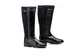 Women's Black Leather Elastic Boots JAM ref. 90748