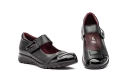 Zapatos Mujer Piel Negro Tipo Velcro Morxiva ref. MX-920