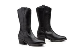 Women's Cowboy Boots Black Nappa Leather Cuban Heel Par y Medio ref. PYM-940