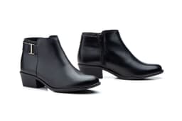 Botín Mujer Piel Negro Hebilla Tacón JAM ref. 6300