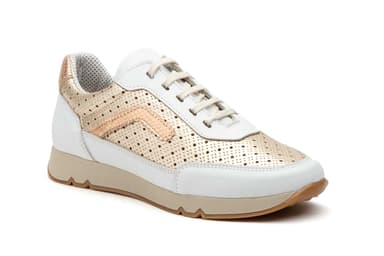 Deportivos Mujer Piel Platino Blanco Cordones JAM ref. 3163