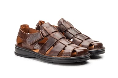 Men's Brown Leather Sandals Route 83 Route 83 ref. R83-5800