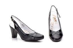 Women's Black Leather Shoes JAM ref. 5966