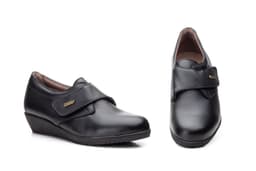 Zapatos Mujer Piel Negro Velcro Alto Estilo ref. AE-391