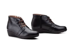 Botín Mujer Piel Negro Alto Estilo ref. AE-395