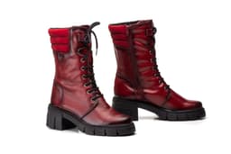 Women's Burgundy Leather Boots Military Iberian Ibérico ref. 5790