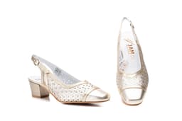 Women's Shoes Platinum Perforated Leather JAM ref. 95215