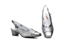 Women's Leather Shoes Grey Heel JAM ref. 95215