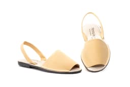 Menorquinas Mujer Piel Serraje Camel Menorquinas ref. 6700