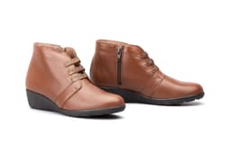 Botín Mujer Piel Cuero Elásticos Alto Estilo ref. AE-395