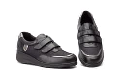 Deportivos Mujer Piel Negro Plata Velcro Ibérico Ibérico ref. 5582