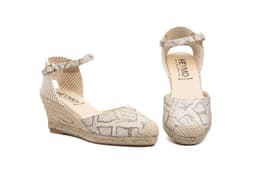 Women's Espadrille Wedge Naga Gold Woven La Vida Rosa ref. 545403