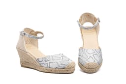 Women's Jute Espadrille Naga Silver Woven Wedge La Vida Rosa ref. 545403