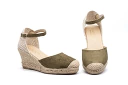 Women's Jute Espadrille Moss Woven Wedge La Vida Rosa ref. 545203