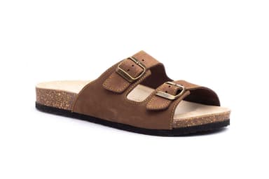 Brown Leather Men's Sandals with Buckles Otras marcas ref. 7378 BIO