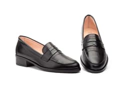 Zapatos Mujer Piel Negro Par y Medio ref. PYM-1805