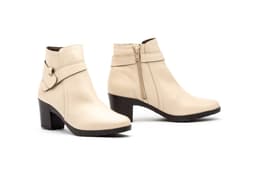 Botín Mujer Piel Beige Tacón Otras marcas ref. 2315