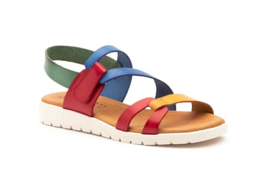 Women's Red Leather Sandals Calzados DSD ref. DSD-10090