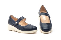 Women's Navy Leather Shoes JAM ref. 95889