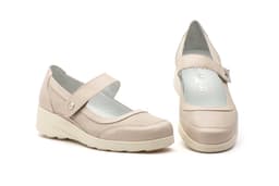 Women's Beige Leather Shoes JAM ref. 95889