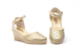 Women's Jute Espadrille Platinum Laser Ludiher ref. 3077