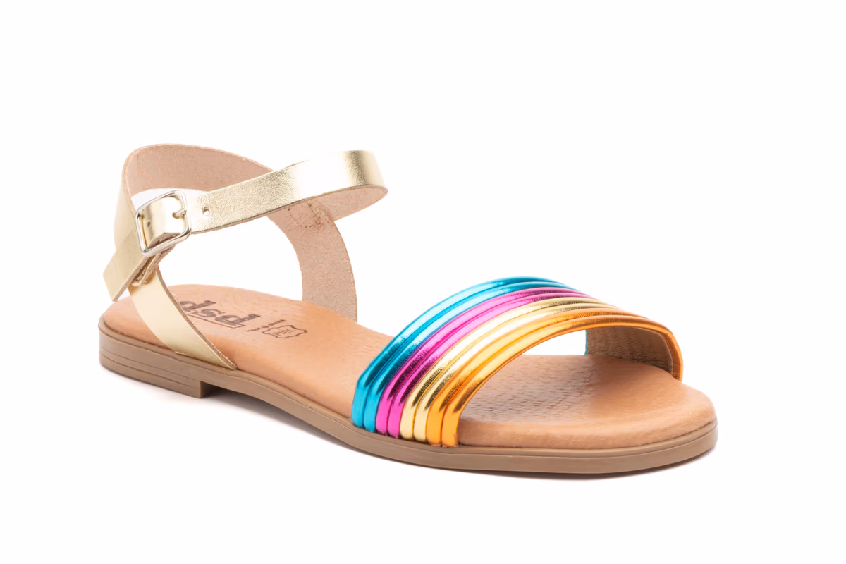 Sandalias Mujer Piel Platino Metal Multi Calzados DSD ref. DSD-602