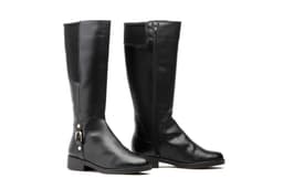 Women's Leather Boots Black Elastic JAM ref. 90685