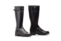 Women's Black Leather Boots JAM ref. 90684