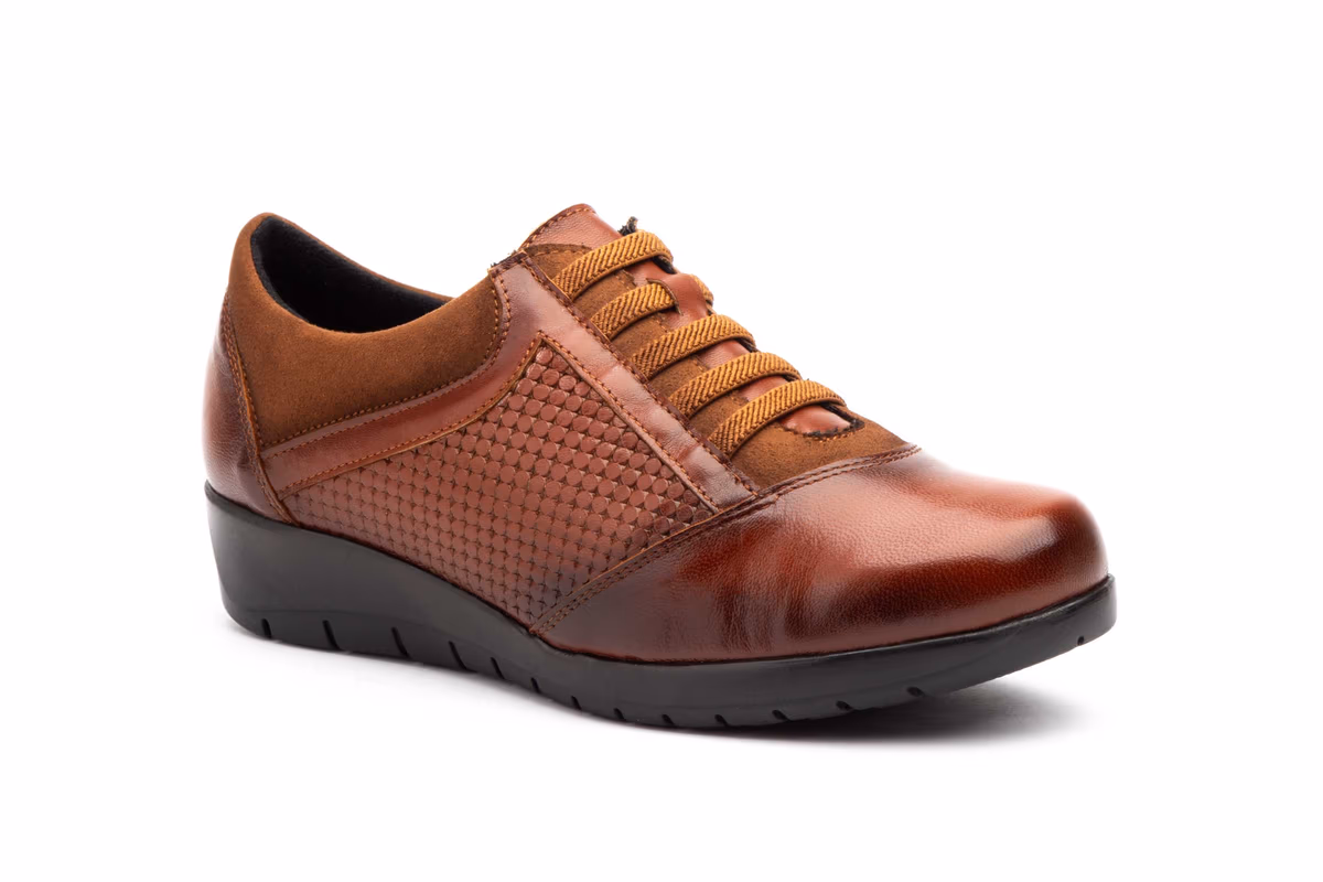 Deportivos Mujer Piel Cordones Elásticos Cuña JAM ref. 95567