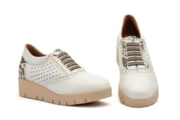 Women's Sneakers Leather Elastic Laces Wedge JAM ref. SS-6085