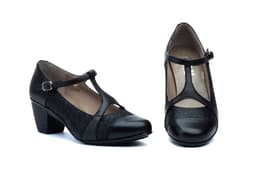 Zapatos Mujer Piel Negro Hebilla Gavi's ref. 6528