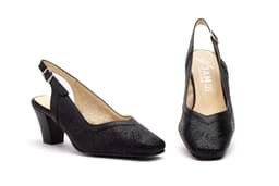 Women's Black Leather Shoes JAM ref. 5610