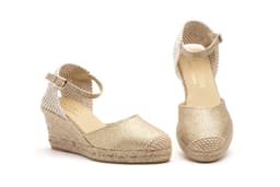 Women's Jute Espadrille Gold Shine La Vida Rosa ref. 545803