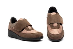 Zapatos Mujer Taupe Velcro Cuña BioUp ref. TS-C01