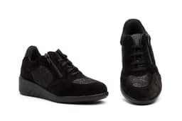 Deportivos Mujer Piel Negro Negro Cuña BioUp ref. TS-A02