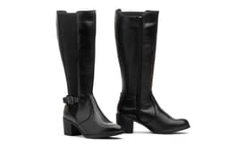 Women's Black Leather High Heel Boots JAM ref. 95220