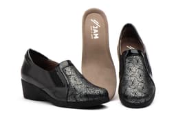 Zapatos Mujer Piel Negro Elásticos Licra Gavi's ref. GV-9173